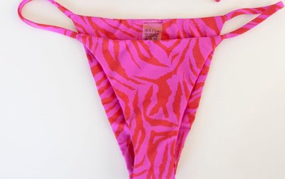 Majestic Magenta Zebra Print Triangle Bikini Bottom