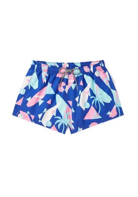 Boardies Overlay Blue Shortie Shorts