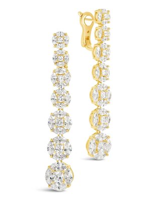 Leann Cz Drop Stud Earrings