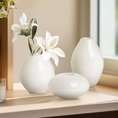 Alaynia 3 Piece Handblown Glass Bud Vases Set