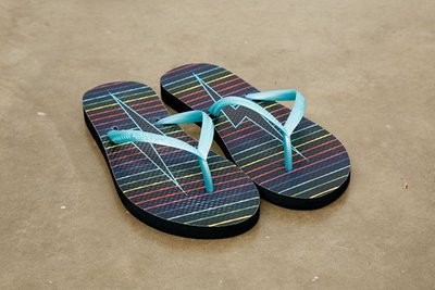 Rainbow Bolt Flip Flops