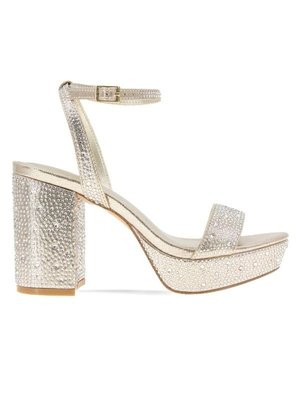 Pristal Rhinestone Studded Platform Sandals