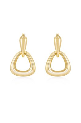 Baby Double Dangle Hoop 18k Gold Plated Earrings