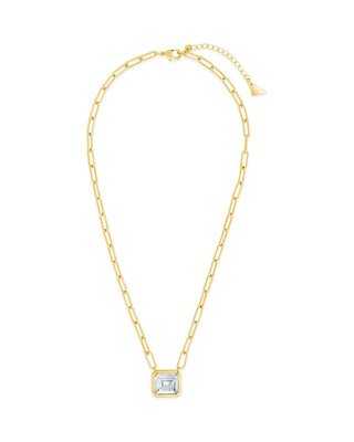 Camille Bezel Cz Statement Necklace