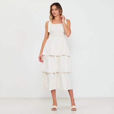Tiered Smocked Midi Dress