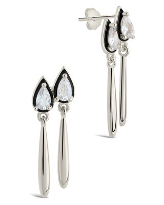 Nyx Cz & Enamel Dangle Earrings