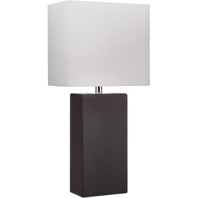 Modern Leather Table Lamp  Black