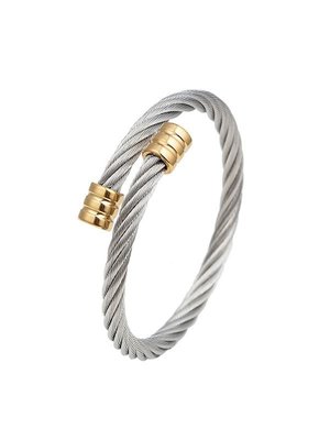 Eye Candy La Women's Luxe Two Tone Titanium Cuff Bracelet