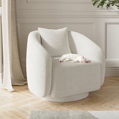 Bashar Upholstered Swivel Barrel Chair