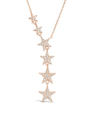 Cz Star Y Necklace