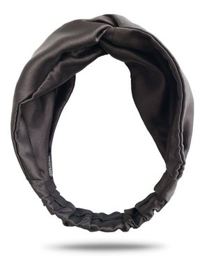 Satin Black Turban Headband