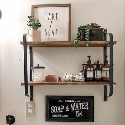 Alaina 2 Piece Floating Shelf with Live Edge