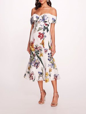 Marchesa Notte Alexander Midi Dress