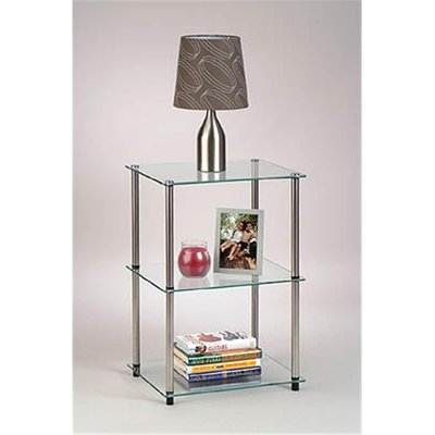 Convenience Concepts C  Classic Glass Tier Glass End/lamp Table