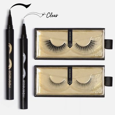 Easy Adhesive Lash Bond Eye Liner + Lashes Kit