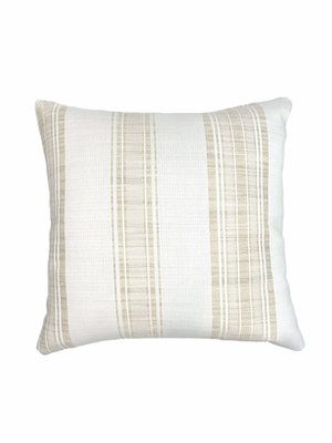 Beach Club Beige Stripe Indoor And Outdoor Pillow
