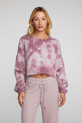 Zuma Cotton Terry Cropped Crewneck Pullover