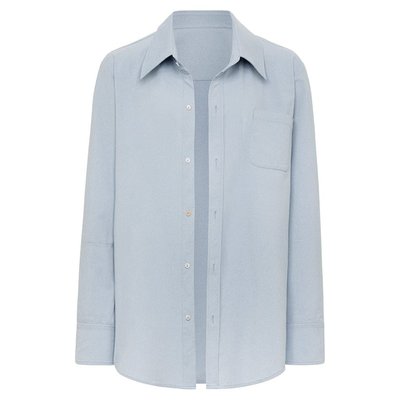 Light Denim Long Sleeve Button Down Shirt