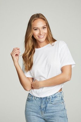 Short Sleeve Crew Neck Shirred Side Tee