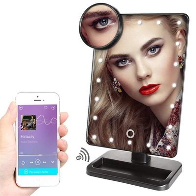 LED Makeup Mirror with Bluetooth Speaker Plus Magnifier