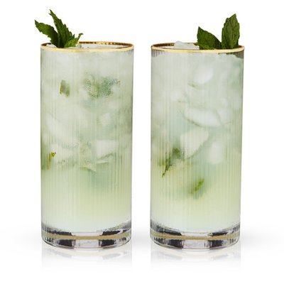 Meridian Crystal Highball Glasses Set Of 2