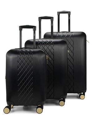 Badgley Mischka 3-piece Patterned Spinner Suitcase