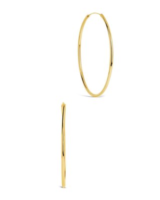 2.7" Infinity Hoop Earrings-gold