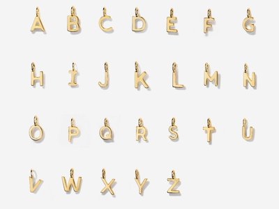 Initial Capital Letter Necklace