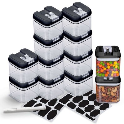 Airtight 12-pack 17oz Food Storage Containers With Marker & Labels