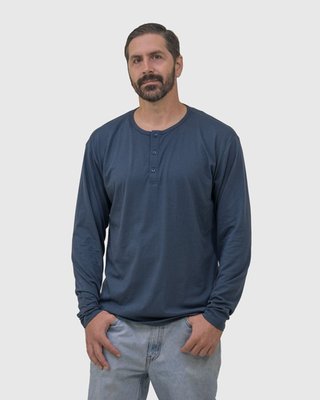 Slate Blue Long Sleeve Henley