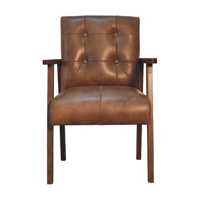 Brown Buffalo Leather Chair