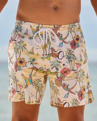 Wastin' Away Again - Yellow – Swim Trunks