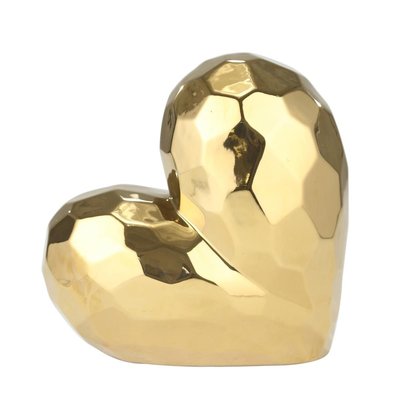 Ceramic Heart Decor Gold