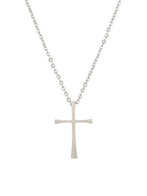 Men's Luxe Titanium Cross Pendant Necklace