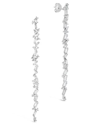 Connie Cz Drop Stud Earrings