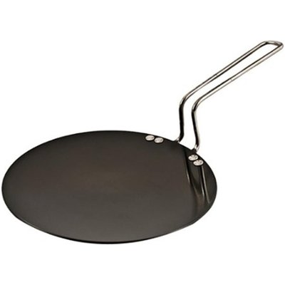 Futura Hard Anodised Concave Tava Griddle    Mm With Steel Handle