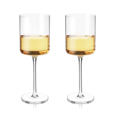 Laurel Crystal White Wine Glasses Set Of 2