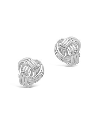 Shine By Sterling Forever Sterling Silver Love Knot Stud Earrings