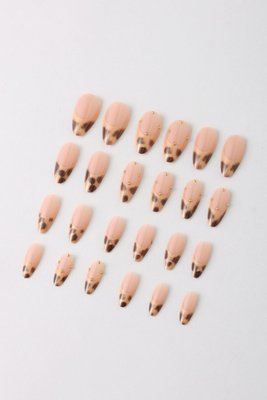 French Leopard  - French Tip Press On Nails