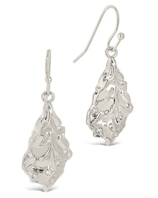Chrissy Cz Molten Metal Dangle Earrings