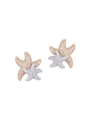 Eye Candy La Women's Luxe Pati Cubic Zirconia Starfish Earrings