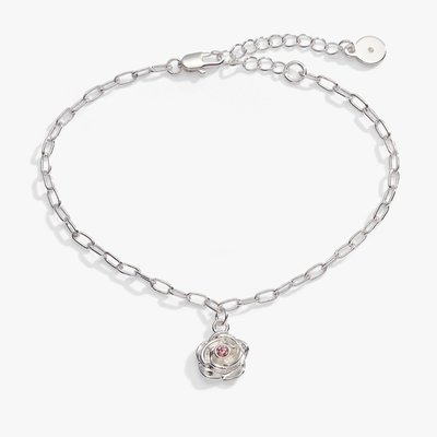 Flower And Crystal Bracelet