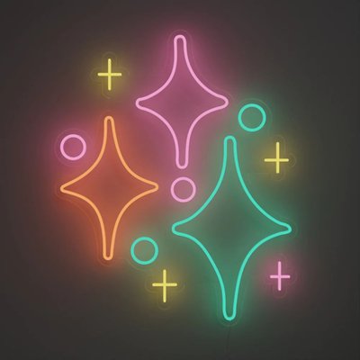 Twinkling stars by Joanna Behar - LED neon sign