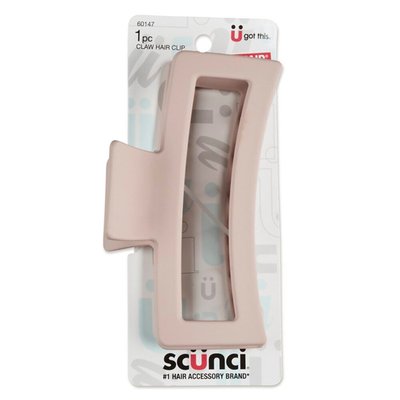 Soft Touch Open Cut Rectangle Claw Clip