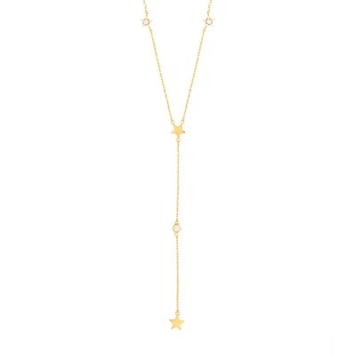 Kennedy Women's 18k Gold Plated Star Drop Fashion Necklace