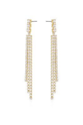 The Moment 18k Gold Plated Crystal Dangle Earrings