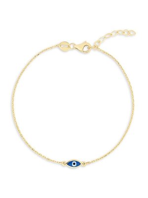 Saks Fifth Avenue Women's 14k Yellow Gold Enamel Evil Eye Bracelet