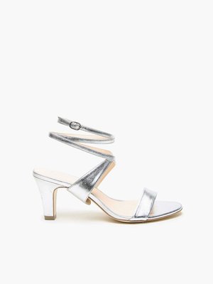 Alterre Customizable Silver Open Toe Heels