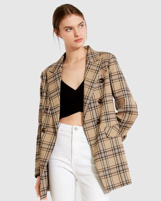 Too Cool For Work Plaid Blazer