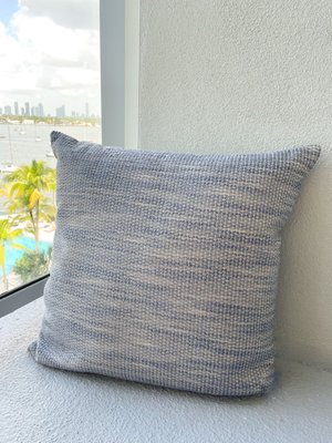 Natural Waves Indigo Indoor And Outdoor Pillow